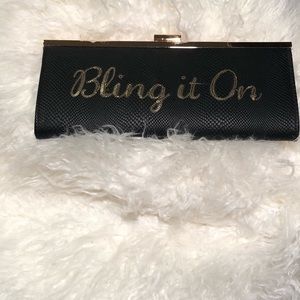 Clutch with sequin detail